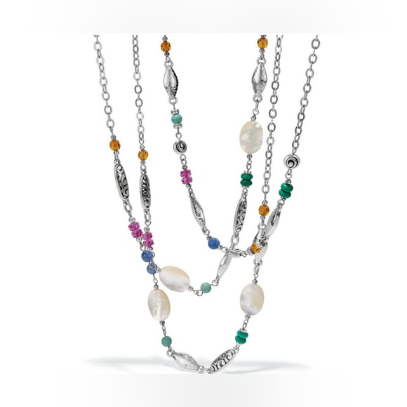 Brighton BARBADOS TROPIC Multi-Color Pearl Long Strand Necklace - Picture 4 of 11